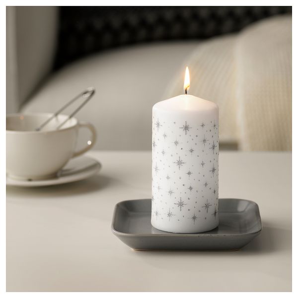 Неароматическая свеча формовая ВИНТЕР 2017, белый (14 см) - схема-чертеж с размерами