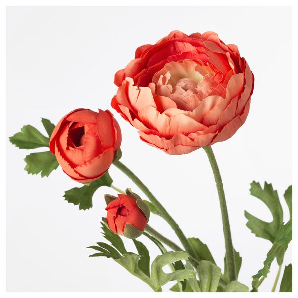 Цветок искусственный СМИККА, лютик, оранжевый (52 см) - схема-чертеж с размерами