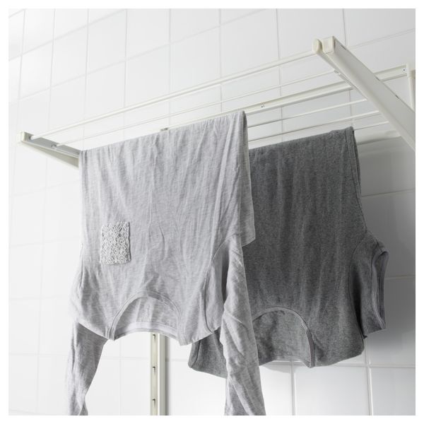 Настенная шина, сушилка АЛЬГОТ, белый (66x41x197 см) - схема-чертеж с размерами