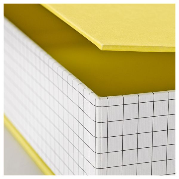 Коробка для документов, 3 шт. ХЕЙСАН, желтый, белый - фото 2