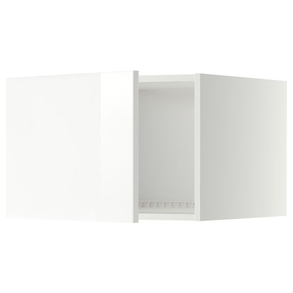 Верхний шкаф на холодильник, морозильник МЕТОД, белый, Рингульт белый - схема-чертеж с размерами