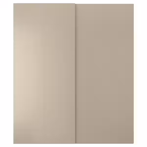 HASVIK Пара раздвижных дверей - серо-бежевый 200x236 см - фото 1