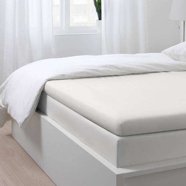 Натяжная простыня для тонкого матраса, белый 180x200 см IKEA SÖMNTUTA СЁМНТУТА 404.127.49 - схема-чертеж с размерами