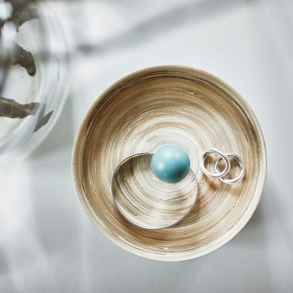 Коробка с крышкой, 2 шт., бамбук/бирюзовый IKEA INSVEP ИНСВЕП 604.767.97 - фото 4