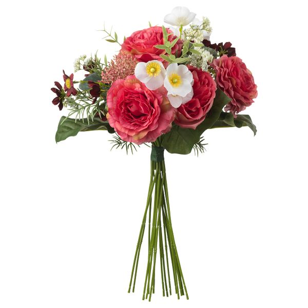 Искусственный букет, темно-розовый 50 см IKEA SMYCKA СМИККА 104.097.53 - фото 1