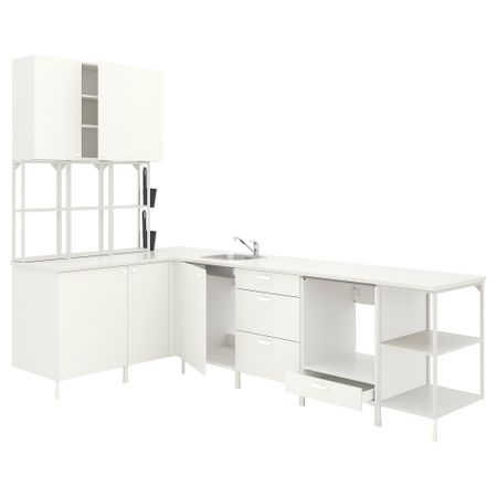Угловая кухня, белый IKEA BEGIVENHET БЕГИВЕНХЕТ 093.378.37