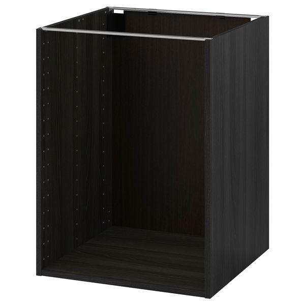Каркас напольного шкафа, под дерево черный, 60x60x80 см IKEA METOD МЕТОД 902.056.34 - фото 1