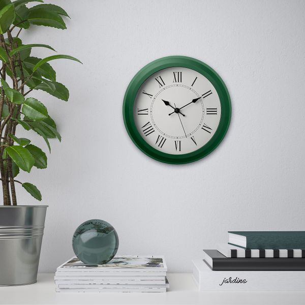 Настенные часы, зеленый 25 см IKEA NUFFRA НУФРА 704.764.62 - фото 3