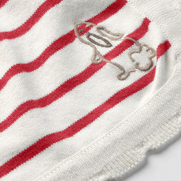 Одеяло детское, в полоску/белый, красный 80x100 см IKEA RÖDHAKE РЁДХАКЕ 604.402.37 - фото 3