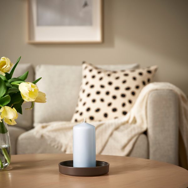 Неароматическая формовая свеча, 14 см, бледный серо-синий IKEA DAGLIGEN ДАГЛИГЕН 305.517.12 - фото 3