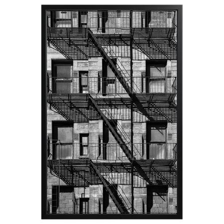 Картина с рамой, Балконы, черный, 78x118 см IKEA BJÖRKSTA БЬЁРКСТА 295.089.51