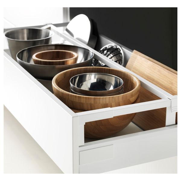 Высокий шкаф с ящиками, 2 дверцы МЕТОД / МАКСИМЕРА, черный, Тингсрид береза (80x37x200 см) - схема-чертеж с размерами