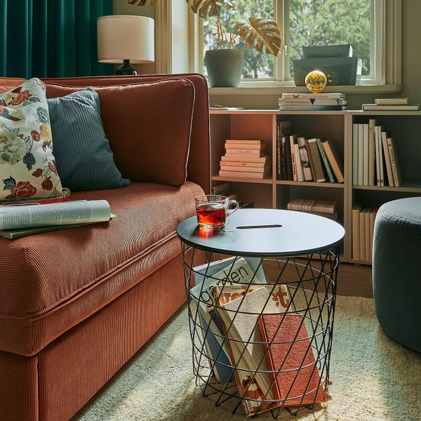 Столик с отделениями для хранения, черный 44 см IKEA KVISTBRO КВИСТБРУ 504.804.03 - фото 2