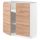 Напольный шкаф с полками, 2 дверцами, 80x37 см, белый, Voxtorp под дуб IKEA METOD МЕТОД 594.660.25