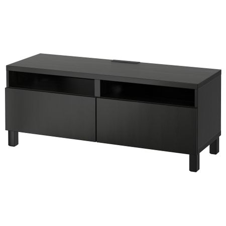 Тумба для ТВ с ящиками БЕСТО, Лаппвикен черно-коричневый (120x40x48 см)