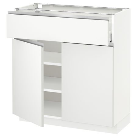 Напольный шкаф + ящик, 2 дверцы МЕТОД / МАКСИМЕРА, белый, Нодста белый