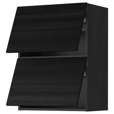 Навесной шкаф, 2 дверцы, горизонтальный МЕТОД, черный, Тингсрид черный