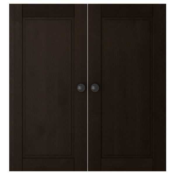 Дверь СТУВА БЕТСАД, черно-коричневый (60x64 см) - схема-чертеж с размерами