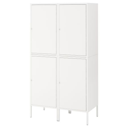 Комбинация для хранения с дверцами, белый, 90x47x167 см IKEA HÄLLAN ХЭЛЛАН 192.494.06