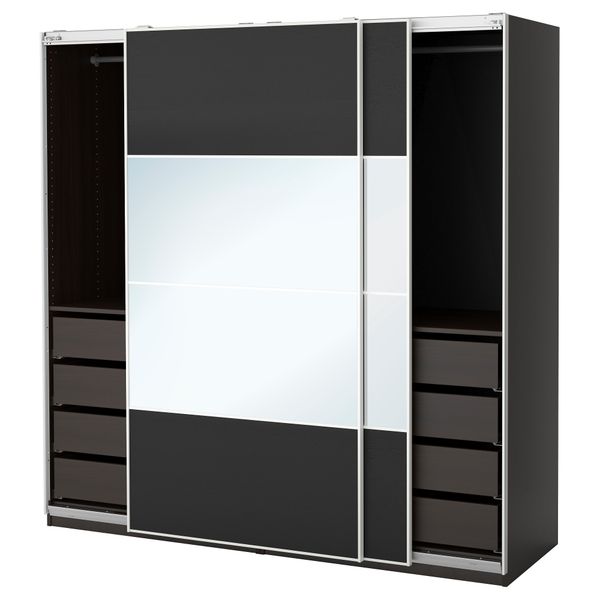 Гардероб ПАКС, черно-коричневый, Аули Ильсенг - фото 1