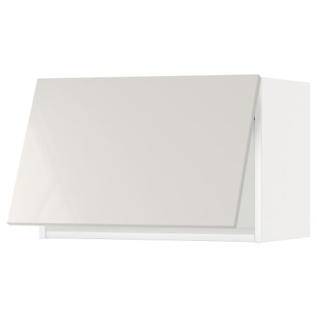 Навесной горизонтальный шкаф, белый, Ringhult светло-серый, 60x40 см IKEA METOD МЕТОД 193.944.36