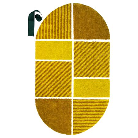 Ковер, короткий ворс СЬЕЛЬВСТЭНДИГ, желтый (148x259 см)