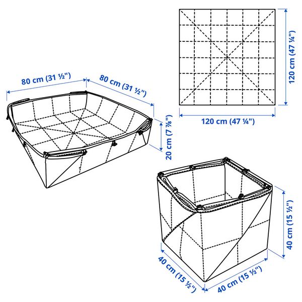 Упаковка 9 из 8 для IKEA - схема-чертеж с размерами