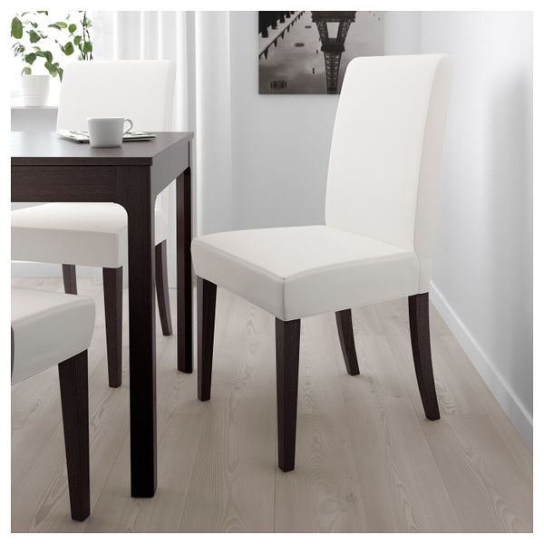 Стул, темно-коричневый, Грэсбу белый IKEA ХЕНРИКСДАЛЬ 392.271.87 - фото 3