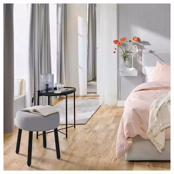 MÖRTFORS МЁРТФОРС Пуф - дисерёд серый 47x47 см - фото 4