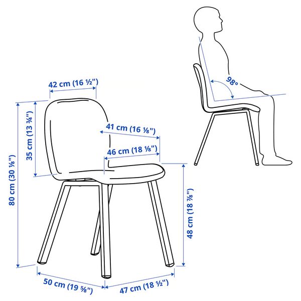 IKEA, дополнительный ракурс - схема-чертеж с размерами