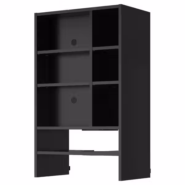 METOD Навесной шкаф д/встроенной вытяжки - черно-серый 60x37x100 см - фото 1