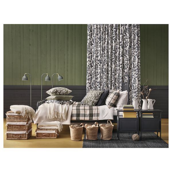 Гардины, 2 шт., белый, антрацит, 145x300 см IKEA ROTVECKLARE 805.875.01 - схема-чертеж с размерами