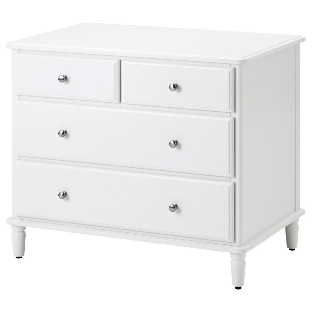 Комод с 4 ящиками, белый, 87x76 см IKEA TYSSEDAL ТИССЕДАЛЬ 803.913.25 - фото 1