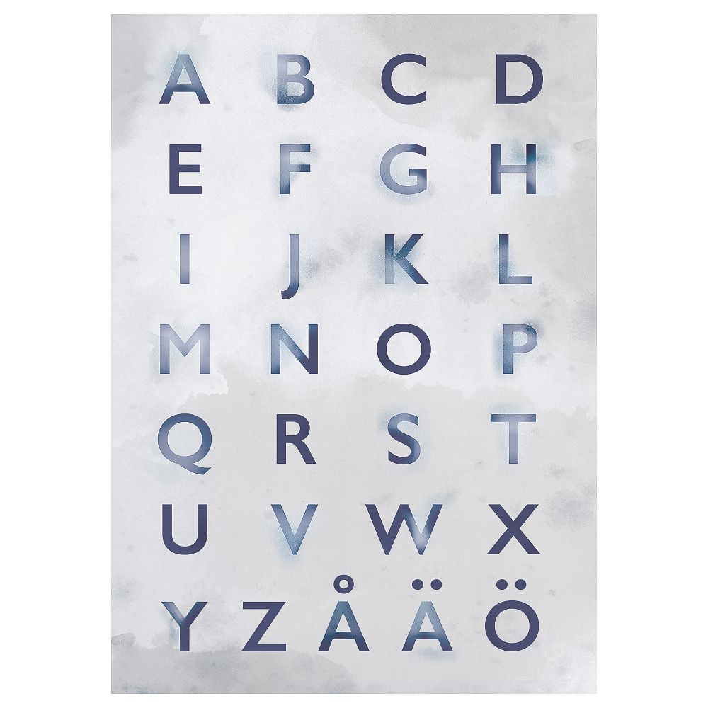 Картина, 50x70 см, Алфавит IKEA PJÄTTERYD ПЬЕТТЕРИД 405.331.38 - фото 1