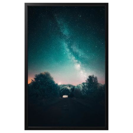 Картина с рамой, Автомобиль под звездами, черный, 78x118 см IKEA BJÖRKSTA БЬЁРКСТА 294.169.04