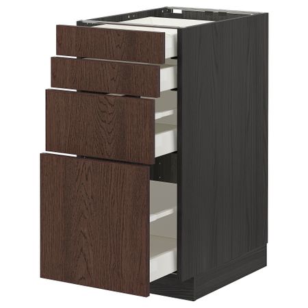 Напольный шкаф 4 фасада,4 ящика, 40x60 cm IKEA METOD МЕТОД, MAXIMERA МАКСИМЕРА 694.057.29