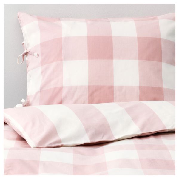 Пододеяльник и 2 наволочки ЭММИ РУТА, светло-розовый, белый (200x200/50x70 см) - фото 2