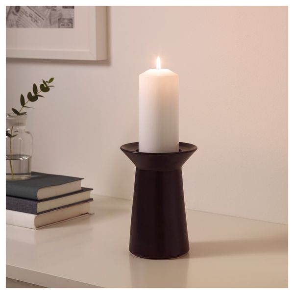 Подсвечник для формовой свечи СИННЕСРО, темно-серый (18 см) - схема-чертеж с размерами