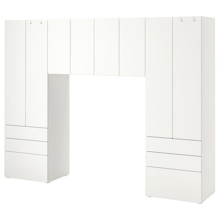 SMÅSTAD / PLATSA Комбинация д/хранения - белый/белый 240x42x181 см