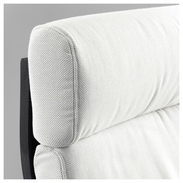 Кресло ПОЭНГ, черно-коричневый, Финнста белый - фото 4