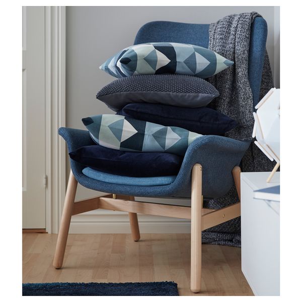 Подушка ДОРТЕ, темно-серый (50x50 см) - схема-чертеж с размерами