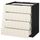 Напольный шкаф, 4 фронтальных панели, 4 ящика МЕТОД / ФОРВАРА, черный, Хитарп белый с оттенком