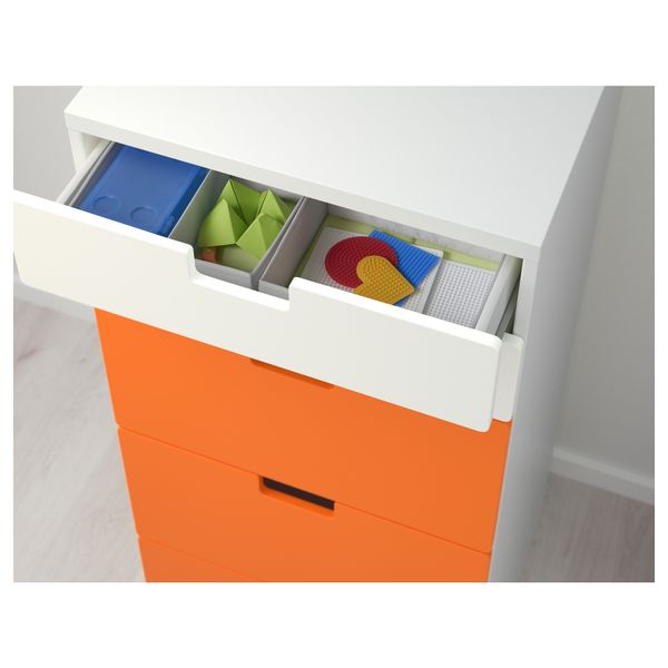 Комбинация для хранения с ящиками СТУВА, белый, оранжевый (60x50x128 см) - фото 3