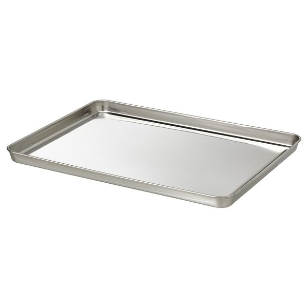 Поднос сервировочный, нержавеющая сталь, 40x30 см IKEA GRILLTIDER ГРИЛЛЬТИДЕР 305.647.43 - фото 2