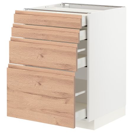Напольный шкаф 4 фасада,4 ящика, 60x60 cm IKEA METOD МЕТОД, MAXIMERA МАКСИМЕРА 394.033.12