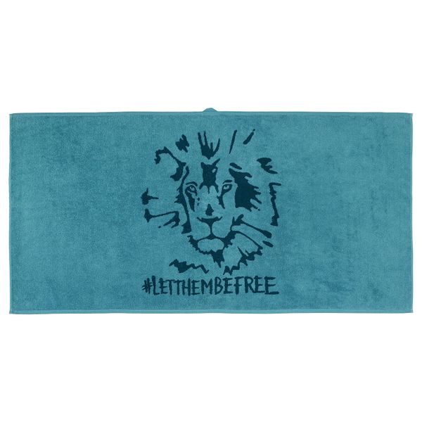 Банное полотенце, лев/синий 70x140 см IKEA URSKOG УРСКОГ 803.939.42 - фото 2