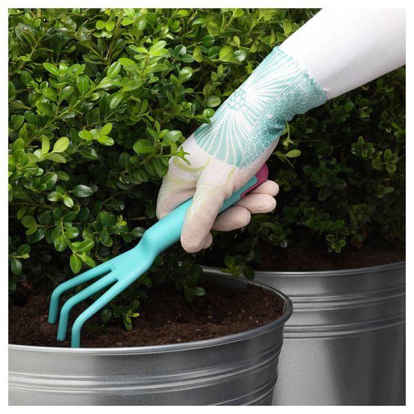 Набор садовых инструментов, 3 предмета ГРЭСМАРО, д/дома/улицы, бирюзовый - схема-чертеж с размерами