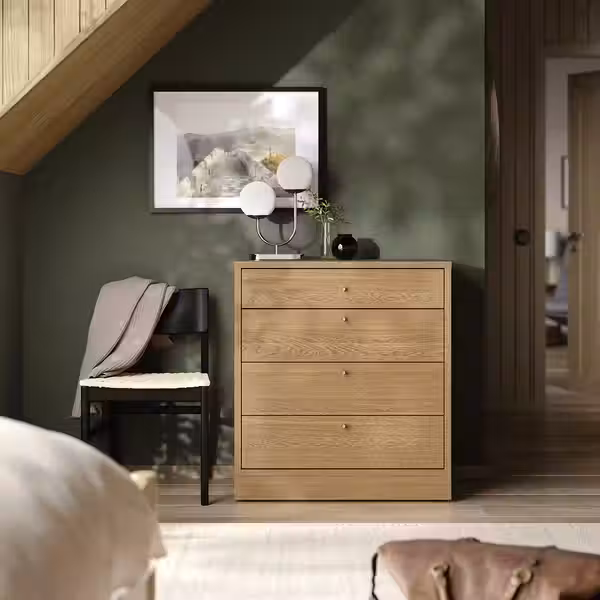 Комод с 4 ящиками IKEA, дополнительный ракурс