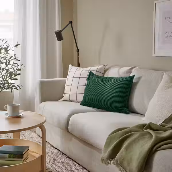 ÅSVEIG Чехол на подушку - темно-зеленый 40x58 см - схема-чертеж с размерами