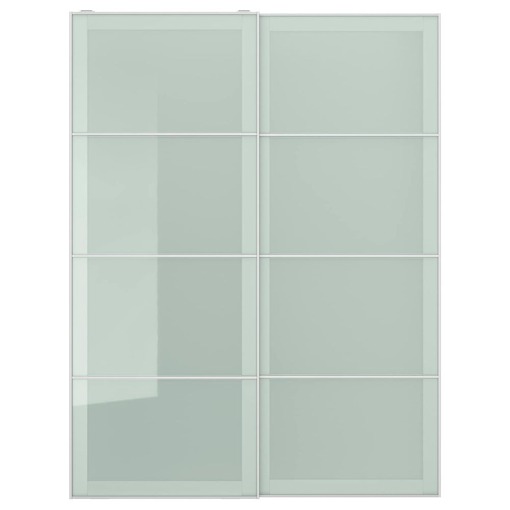 Пара раздвижных дверей, матовое стекло 150x201 см IKEA SEKKEN СЭККЕН 793.117.30 - фото 1